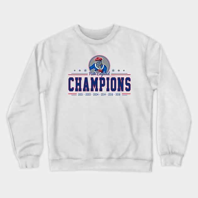 Patriots 2019 Championship Graphic 3 Crewneck Sweatshirt by bkumm66